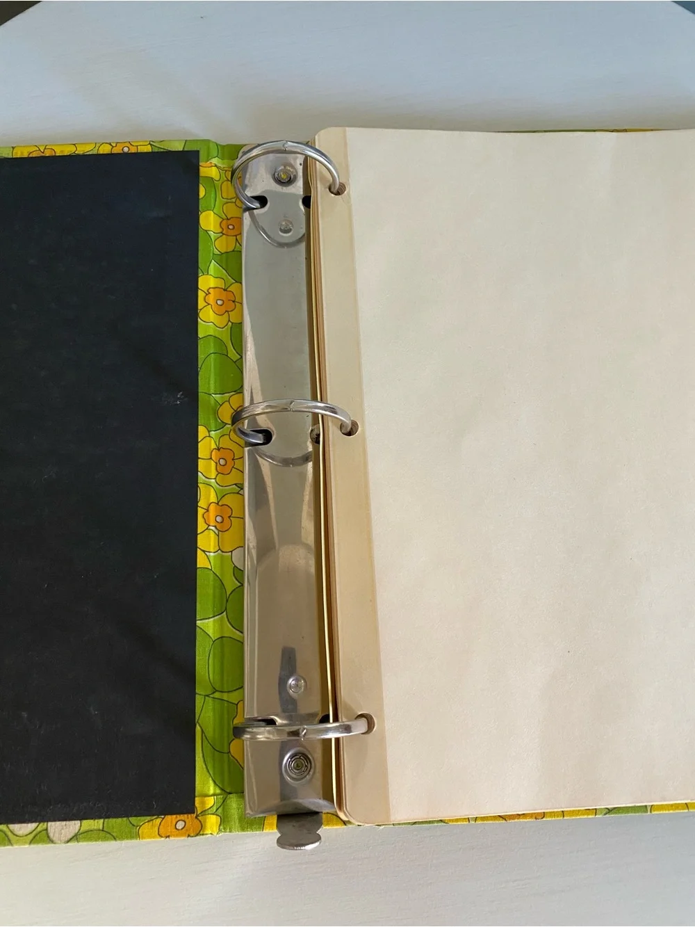 Vintage MCM HyTone Canvas 3 Ring Binder 3/4